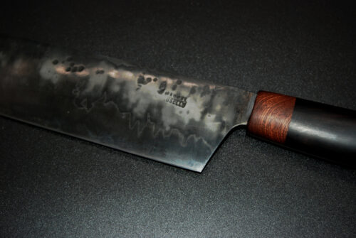 Nakiri 185mm  San Mai Stahl. Eben und Mahagoni Holz